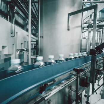 Production Line and Machines in Water Bottling Factory